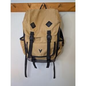 Bondka Backpack Tan Black Gray Hiking Travel Outdoor Rucksack Colorblock FLAWS